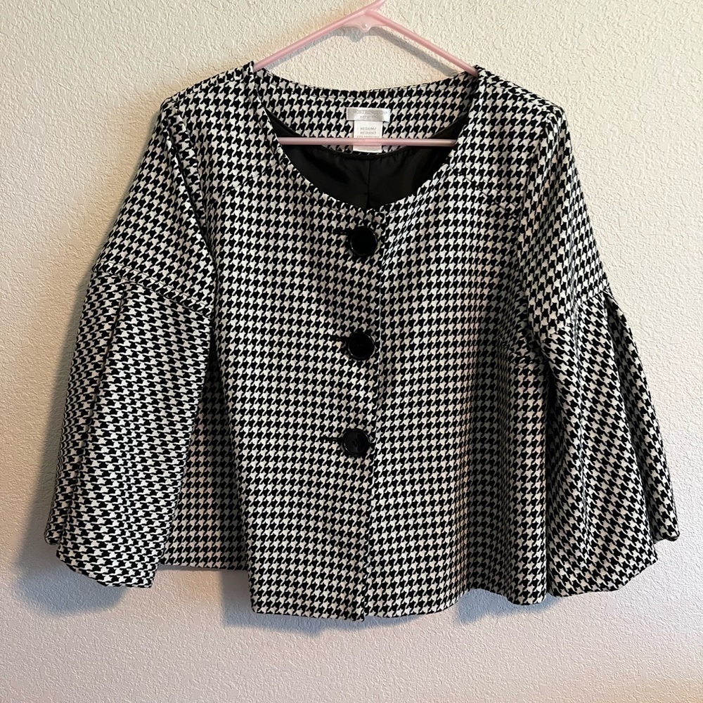 Worthington Houndstooth Jacket Size Medium - Picture 1 of 13